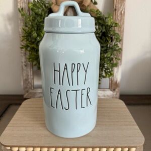 Rae Dunn Light Blue Happy Easter Canister
